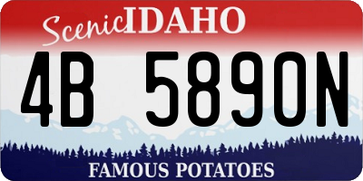 ID license plate 4B5890N