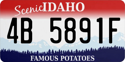 ID license plate 4B5891F