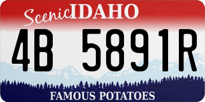 ID license plate 4B5891R