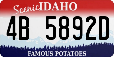 ID license plate 4B5892D