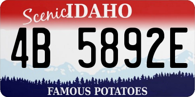ID license plate 4B5892E
