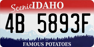 ID license plate 4B5893F