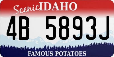 ID license plate 4B5893J