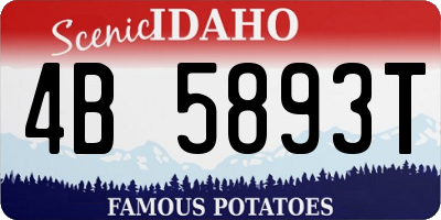 ID license plate 4B5893T