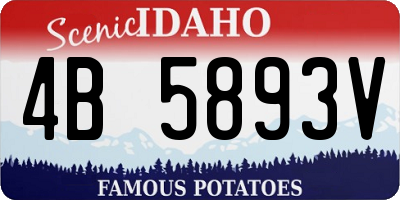 ID license plate 4B5893V