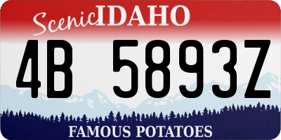ID license plate 4B5893Z