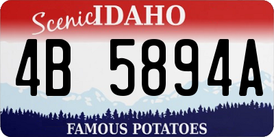 ID license plate 4B5894A