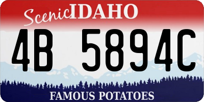 ID license plate 4B5894C