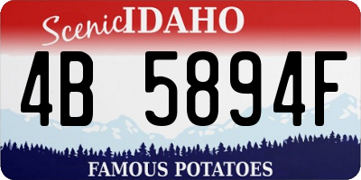 ID license plate 4B5894F
