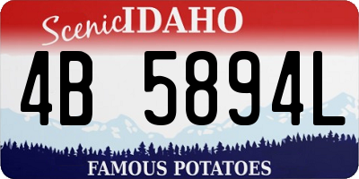ID license plate 4B5894L