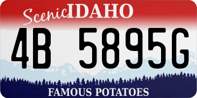 ID license plate 4B5895G