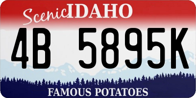 ID license plate 4B5895K