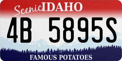 ID license plate 4B5895S