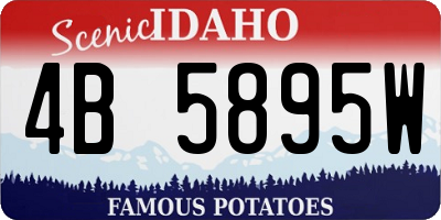 ID license plate 4B5895W
