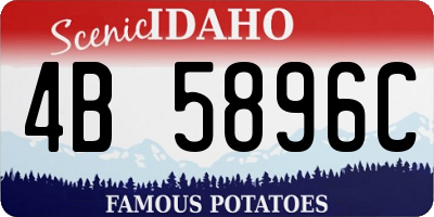 ID license plate 4B5896C