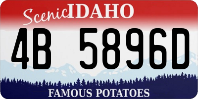 ID license plate 4B5896D