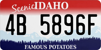 ID license plate 4B5896F
