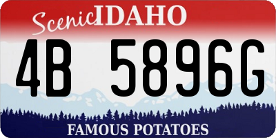ID license plate 4B5896G