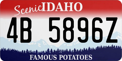 ID license plate 4B5896Z