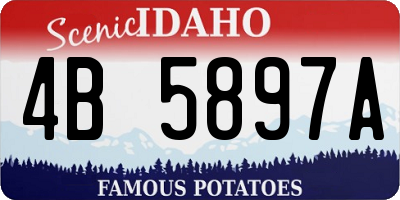 ID license plate 4B5897A