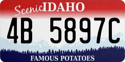 ID license plate 4B5897C