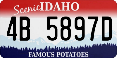 ID license plate 4B5897D
