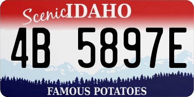 ID license plate 4B5897E