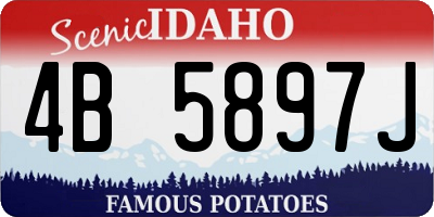 ID license plate 4B5897J
