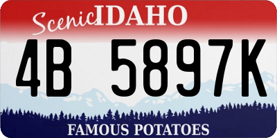 ID license plate 4B5897K