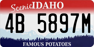 ID license plate 4B5897M
