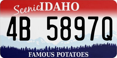 ID license plate 4B5897Q