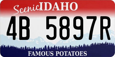 ID license plate 4B5897R