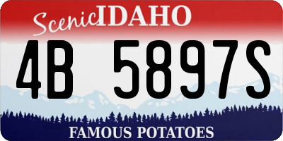 ID license plate 4B5897S