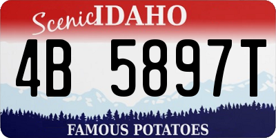 ID license plate 4B5897T