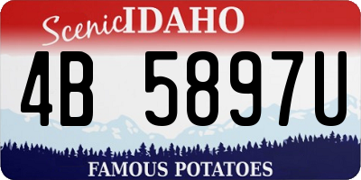 ID license plate 4B5897U