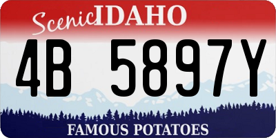 ID license plate 4B5897Y