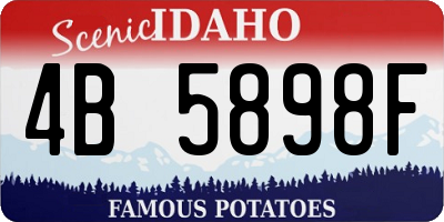 ID license plate 4B5898F