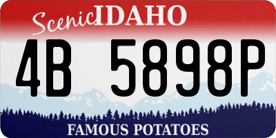 ID license plate 4B5898P
