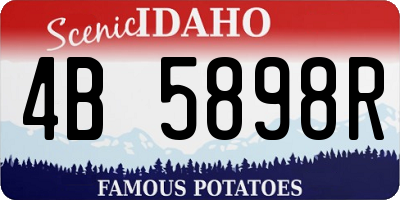 ID license plate 4B5898R