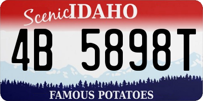 ID license plate 4B5898T