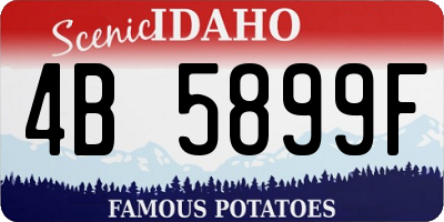 ID license plate 4B5899F