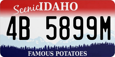 ID license plate 4B5899M
