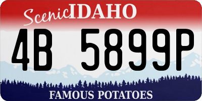 ID license plate 4B5899P