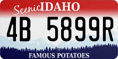 ID license plate 4B5899R