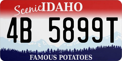 ID license plate 4B5899T