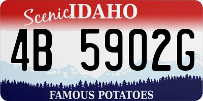 ID license plate 4B5902G