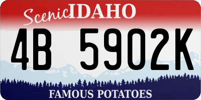 ID license plate 4B5902K