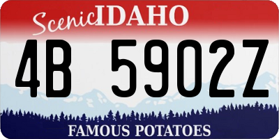 ID license plate 4B5902Z