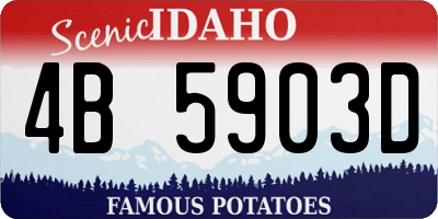 ID license plate 4B5903D
