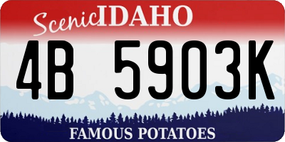 ID license plate 4B5903K